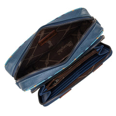 Wrangler Aztec Printed Crossbody Purse-Navy