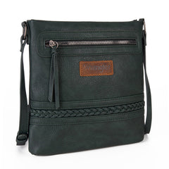 WG97G-9360  Wrangler Braided Concealed Carry Crossbody -Dark Green