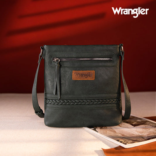 WG97G-9360  Wrangler Braided Concealed Carry Crossbody -Dark Green