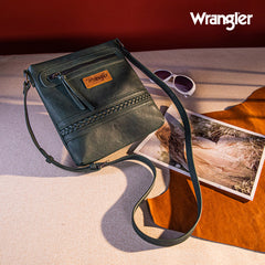 WG97G-9360  Wrangler Braided Concealed Carry Crossbody -Dark Green