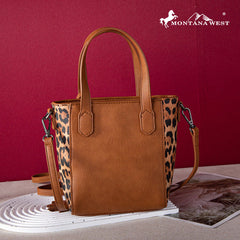 2024 New Montana West Floral Embossed Leopard Collection Bag