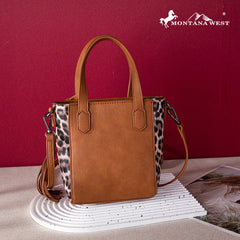 2024 New Montana West Floral Embossed Leopard Collection Bag