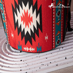 2024 New Montana West Aztec Drawstring Bucket Crossbody Purse