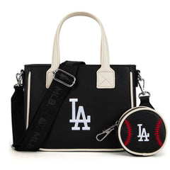 MLB Los Angeles Dodgers Team Tote/Crossbody with Baseball Coin Pouch