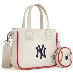 MLB New York Yankees Team Tote/Crossbody with Baseball Coin Pouch