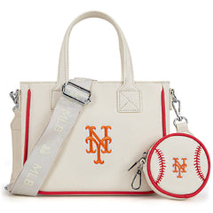 MLB New York Mets Team Tote/Crossbody with Baseball Coin Pouch