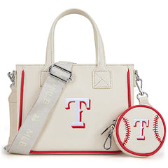 MLB Texas Rangers Team Tote/Crossbody with Baseball Coin Pouch