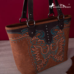 Montana West Embroidered Collection Concealed Carry Tote