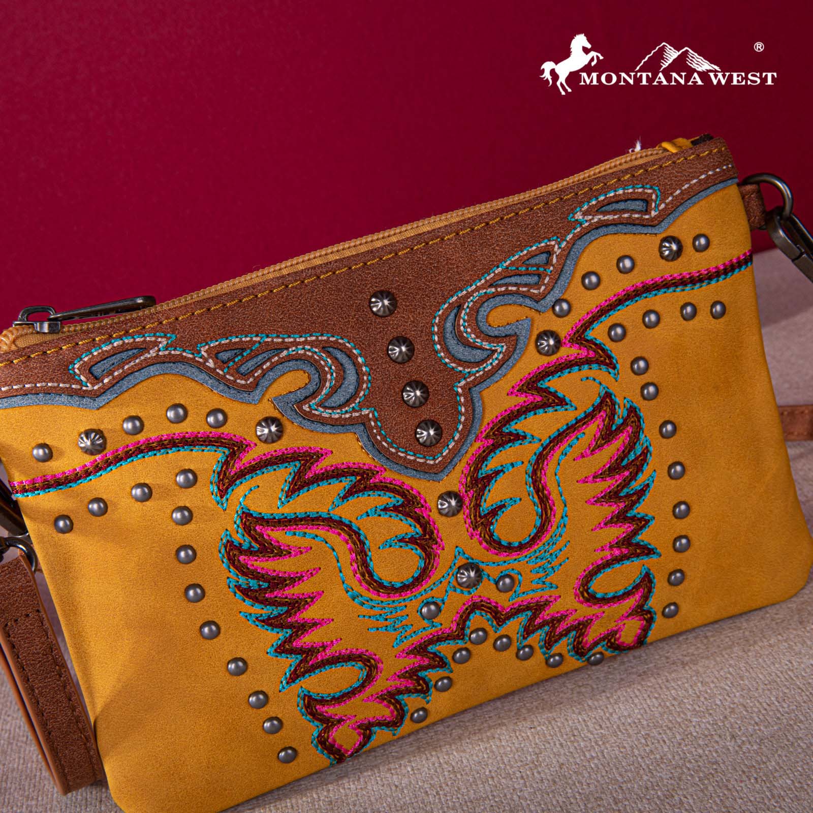Montana West Embroidered Collection Clutch/Crossbody