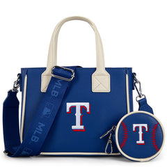 MLB Texas Rangers Team Tote/Crossbody with Baseball Coin Pouch