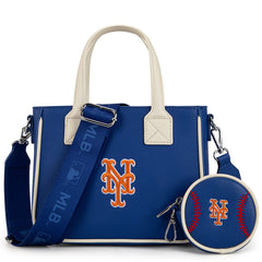 MLB New York Mets Team Tote/Crossbody with Baseball Coin Pouch