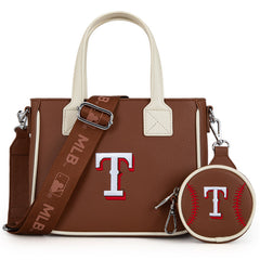 MLB Texas Rangers Team Tote/Crossbody with Baseball Coin Pouch