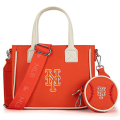 MLB New York Mets Team Tote/Crossbody with Baseball Coin Pouch