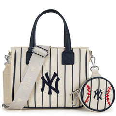 MLB New York Yankees Team Tote/Crossbody with Baseball Coin Pouch