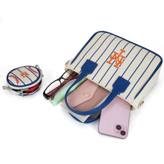 MLB New York Mets Team Tote/Crossbody with Baseball Coin Pouch