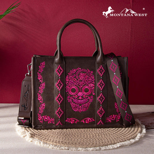 2024 New Montana West Sugar Skull Collection Tote/Crossbody Bag