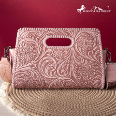 2024 New Montana West Floral Embossing Whipstitch Crossbody Bag