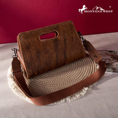 2024 New Montana West Hair-On Cowhide Collection Crossbody Bag