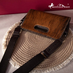 2024 New Montana West Hair-On Cowhide Collection Crossbody Bag