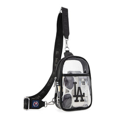 MLB-LA30-001BL  MLB Los Angeles Dodgers Clear Mini Sling Stadium Bag
