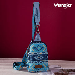 2024 New Wrangler Southwestern Print Canvas Crossbody/Sling/Chest Bag - Cowgirl Wear