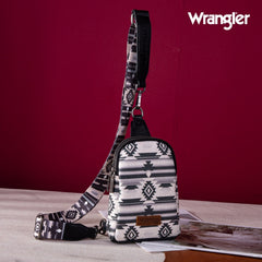 2024 New Wrangler Southwestern Print Canvas Crossbody/Sling/Chest Bag - Cowgirl Wear