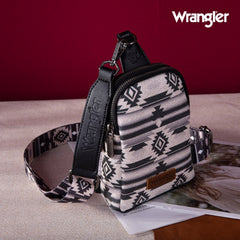 2024 New Wrangler Southwestern Print Canvas Crossbody/Sling/Chest Bag - Cowgirl Wear