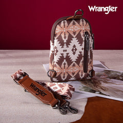 2024 New Wrangler Southwestern Print Canvas Crossbody/Sling/Chest Bag - Cowgirl Wear