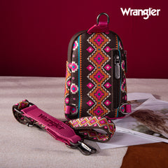 2024 New Wrangler Southwestern Print Canvas Crossbody/Sling/Chest Bag - Cowgirl Wear