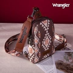 2024 New Wrangler Southwestern Print Canvas Crossbody/Sling/Chest Bag - Cowgirl Wear