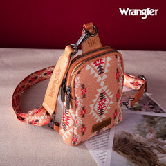 2024 New Wrangler Southwestern Print Canvas Crossbody/Sling/Chest Bag - Cowgirl Wear