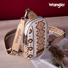 2024 New Wrangler Southwestern Print Canvas Crossbody/Sling/Chest Bag - Cowgirl Wear