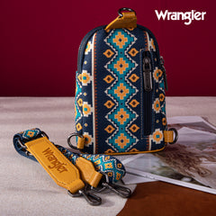 2024 New Wrangler Southwestern Print Canvas Crossbody/Sling/Chest Bag - Cowgirl Wear