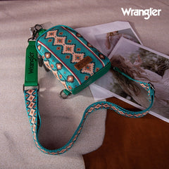 2024 New Wrangler Southwestern Print Canvas Crossbody/Sling/Chest Bag - Cowgirl Wear