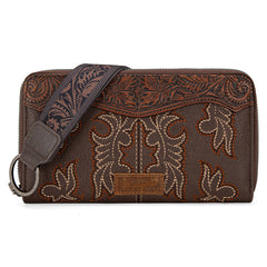 Wrangler Tooled Fringe Crossbody Bag