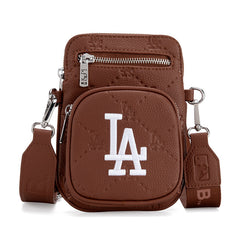 MLB Los Angeles Dodgers Crossbody Bag-Brown