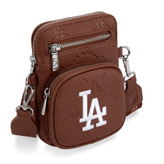 MLB Los Angeles Dodgers Crossbody Bag-Brown