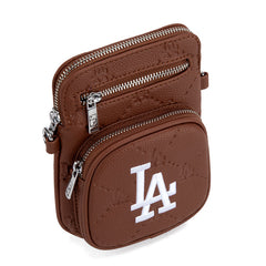 MLB Los Angeles Dodgers Crossbody Bag-Brown