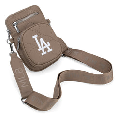 MLB Los Angeles Dodgers Crossbody Bag-Camel