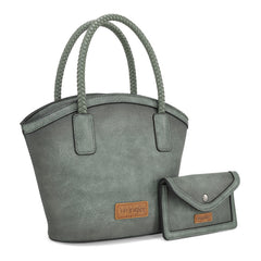 Wrangler Braided Ombre Leather Tote Bag Set