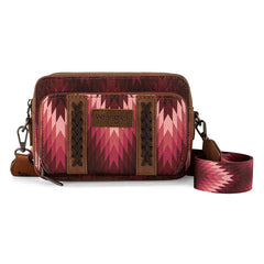 Wrangler Southwestern Pattern Dual Sided Print Crossbody Purse