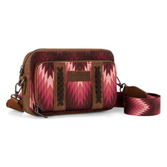 Wrangler Southwestern Pattern Dual Sided Print Crossbody Purse