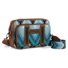 Wrangler Southwestern Pattern Dual Sided Print Crossbody Purse