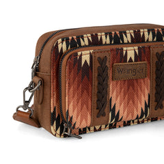 Wrangler Southwestern Pattern Dual Sided Print Crossbody Purse