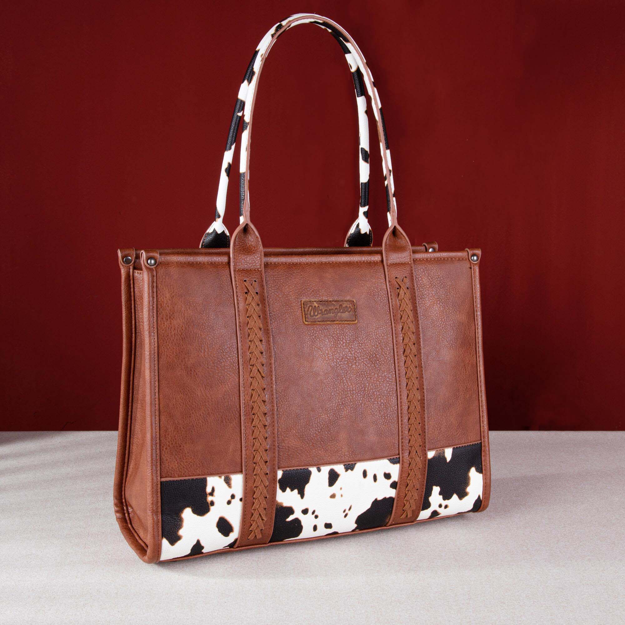 Tan Cow Print Bag - Leather Canteen Bag - Leather Round Purse - Lulus