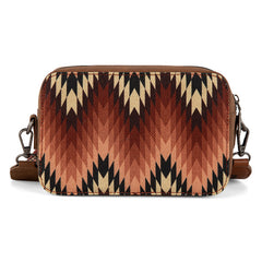 Wrangler Southwestern Pattern Dual Sided Print Crossbody Purse