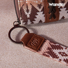 2024 New Wrangler Aztec Southwestern Pattern Canvas Wallet with Wristlet Strap