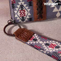 2024 New Wrangler Aztec Southwestern Pattern Canvas Wallet with Wristlet Strap