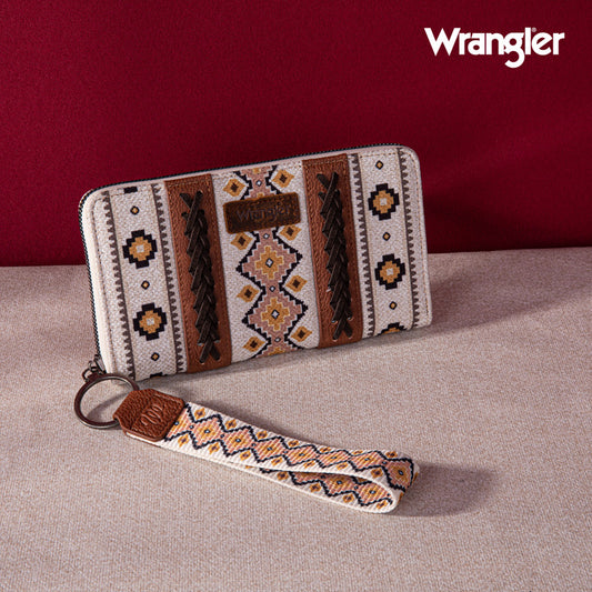 Wrangler Southwestern Art Print Wallet Coffee