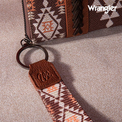 2024 New Wrangler Aztec Southwestern Pattern Canvas Wallet with Wristlet Strap